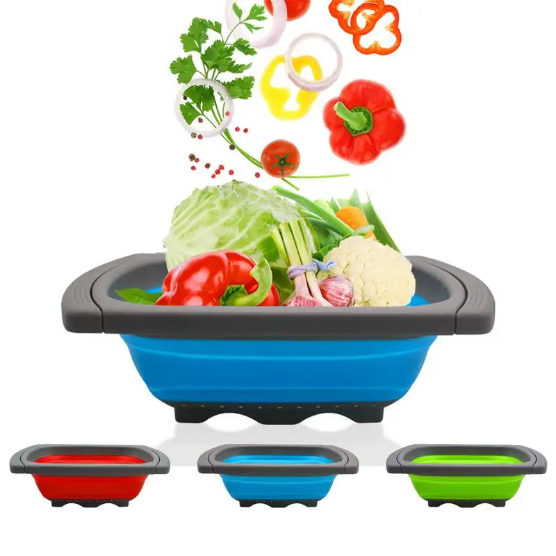 

Vegetable Filter Basket | Collapsible Colander Basket | Over The Sink Strainers For Kitchen Sink Retractable Washing Basket