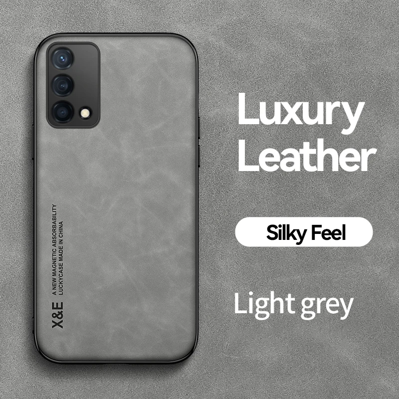 

For OPPO Realme GT Master Case Luxury Leather Magnetic Car Stand Phone Case For Realme X2 XT Soft Silicone Shockproof Back Cove