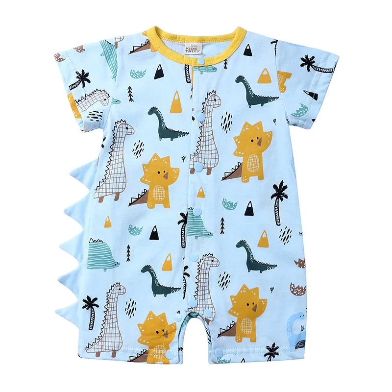 

Baby clothes comfortable clothes summer thin newborn onesie cartoon dinosaur short sleeve baby harpy