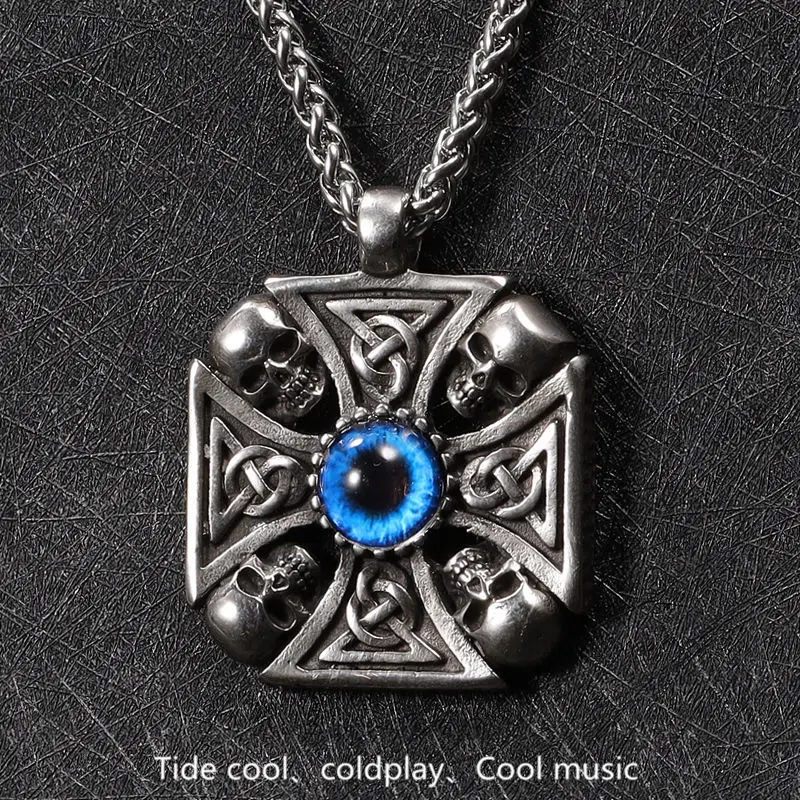 

Ожерелье в европейском и американском стиле Мужское, модная цепочка из титановой стали в стиле ретро, кулон в стиле хип-хоп, уличная одежда