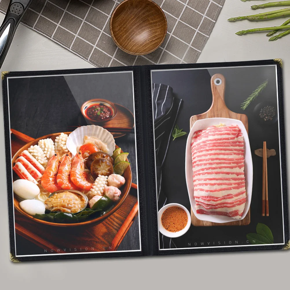 

Menu Cover Covers Folder Protector Transparent Book Restaurant Clear Sleeves Recipe Food A4 Sheet Cafe Binder Holder Commercial