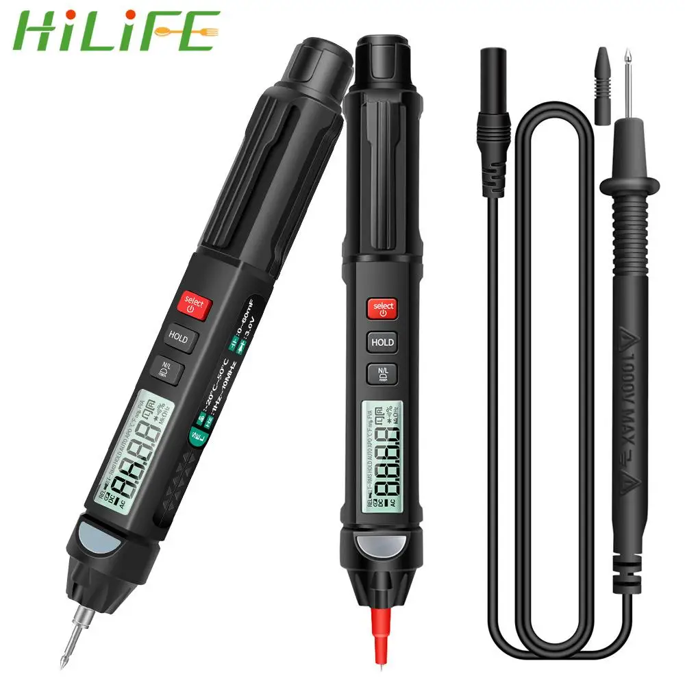 

HILIFE Digital Multimeter Voltage Meter A3007 A3008 Multimeter 6000 Counts NonContact Auto Intelligent Sensor Pen Tester