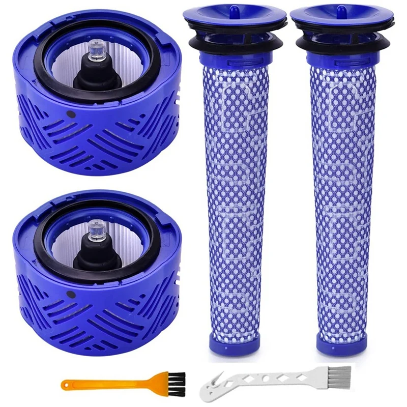 

HOT！-Filter Replacement For Dyson V6 Absolute Total Clean Stick Vacuum, Post And Pre Filters, Parts 966741-01 & 965661-01
