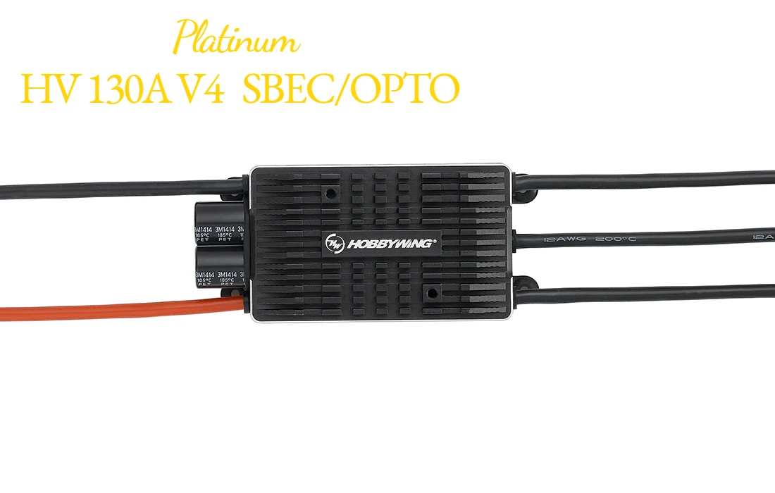 1 шт. Hobbywing Platinum HV 130A V4 BEC/OPTO 5-14S Lipo пустые формы бесщеточный ESC для радиоуправляемого дрона вертолета самолета 1 шт. Hobbywing Platinum HV 130A V4 BEC/OPTO 5-14S Lipo пустые формы бесщеточный ESC для радиоуправляемого дрона вертолета самолета