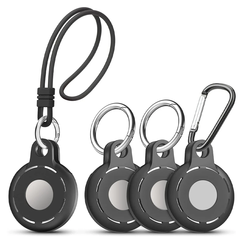 

Практичный силиконовый чехол, 4 упаковки для автомобиля, брелок и трекер для домашних животных, моющийся, ударопрочный и долговечный для Apple ...