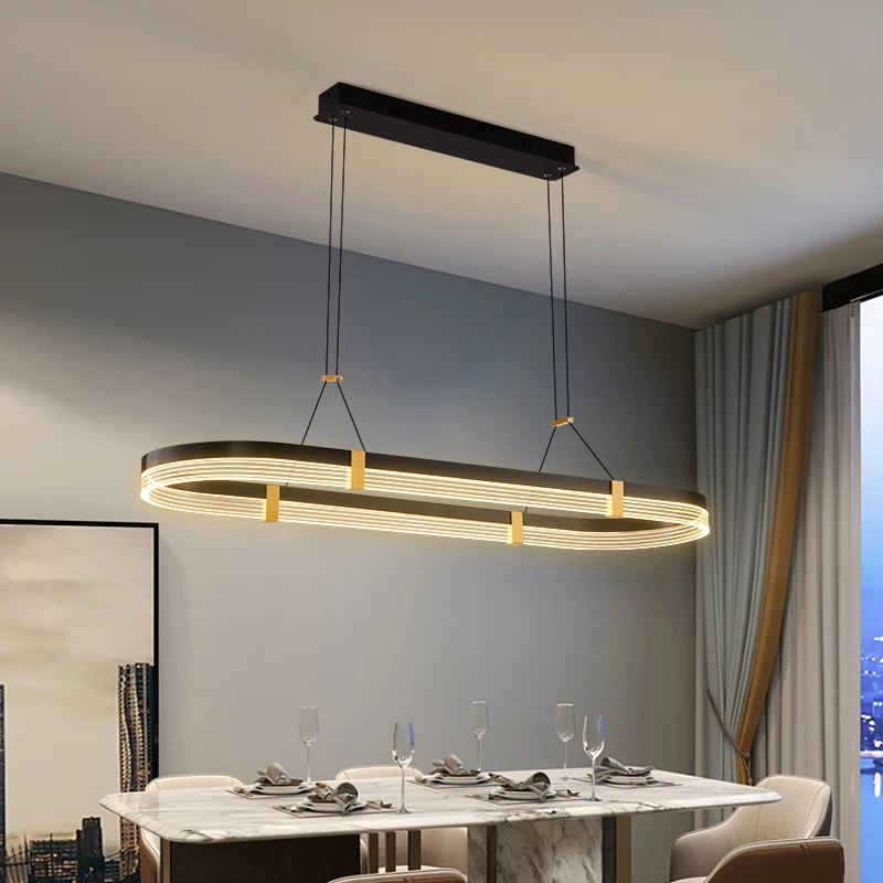 

creative personality designer art bar dining room light modern minimalist kitchen long dining table chandelier Restaurant lamp