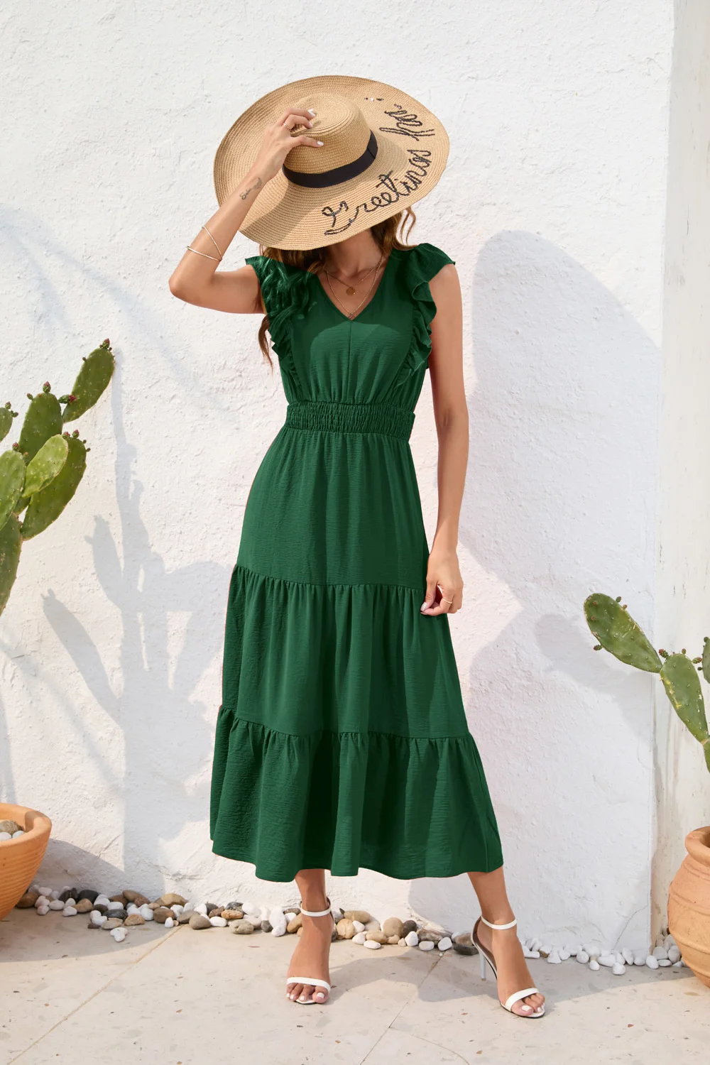 

Повседневное облегающее модное пикантное элегантное новое платье, длинное платье с V-образным вырезом и высокой талией для отдыха, праздника, туризма