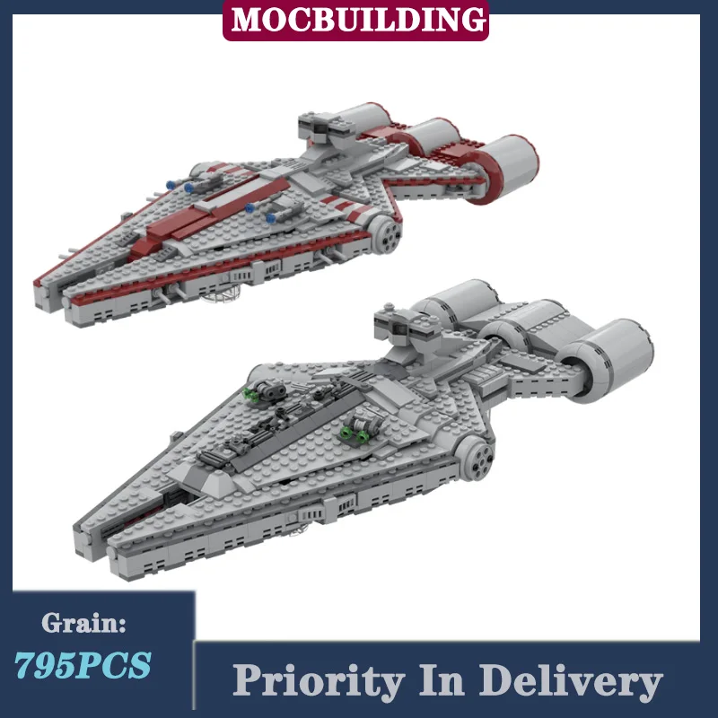 

Arquitens Light Cruiser Starship Model Building Block DIY Space Wars Moff Gideon's MOC Children's Toy Gift