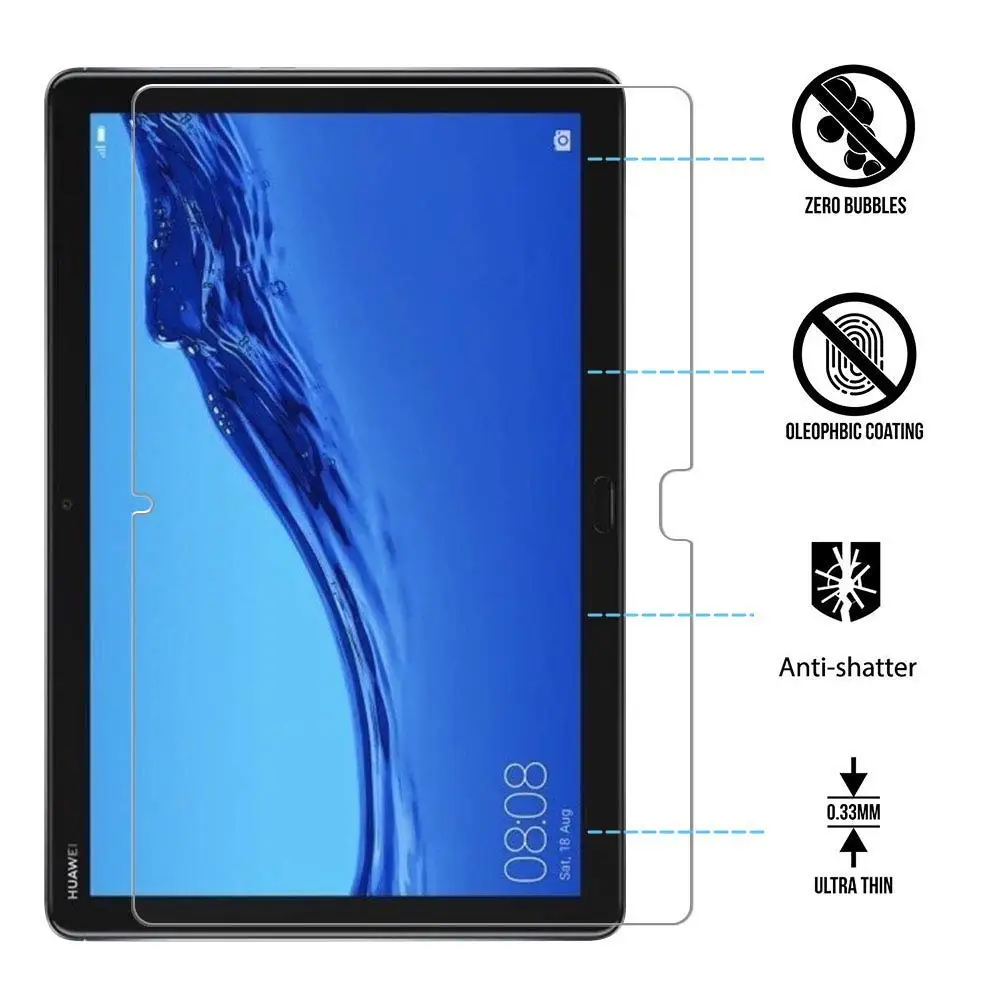 

Tablet Tempered Glass Screen Protector Cover for Huawei MediaPad M5 Lite 10.1 Inch HD Anti-Fingerprint Tempered Film