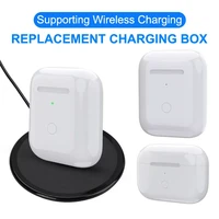 replacement wireless charging box with led indicator for airpods 12 airpods pro bluetooth earphone charger case wired wireles