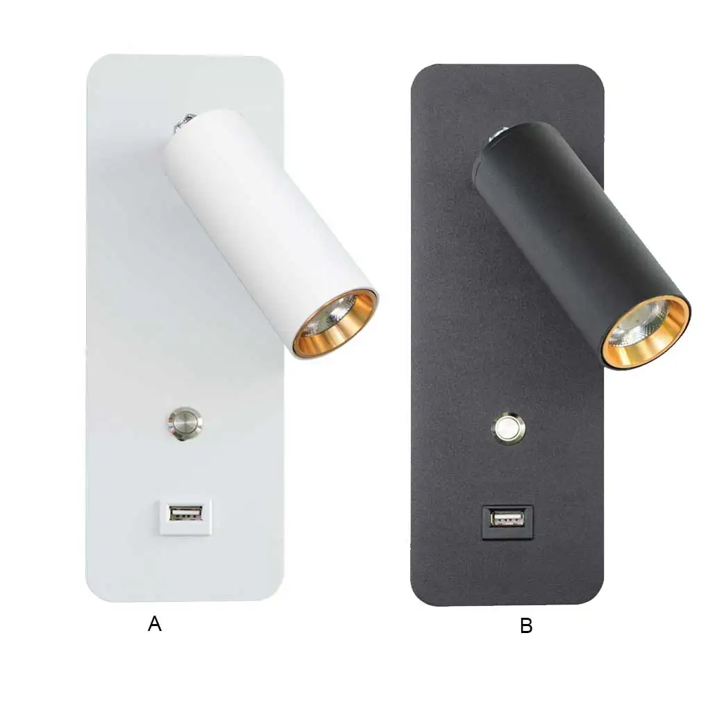 

LED Wall Lamp USB Indoor Adjustable Living Room Bedroom Bathroom Light