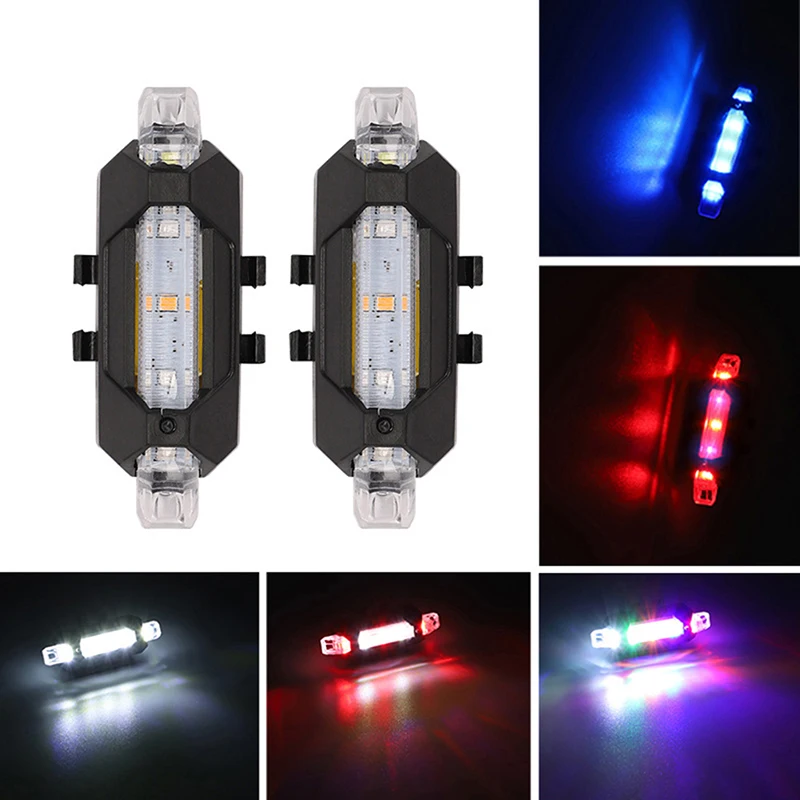 

1Pc Rechargeable USB LED Bicycle Tail Light Mountain Bike Safety Warning Front and Rear Flashing Lights Night Riding Accessories