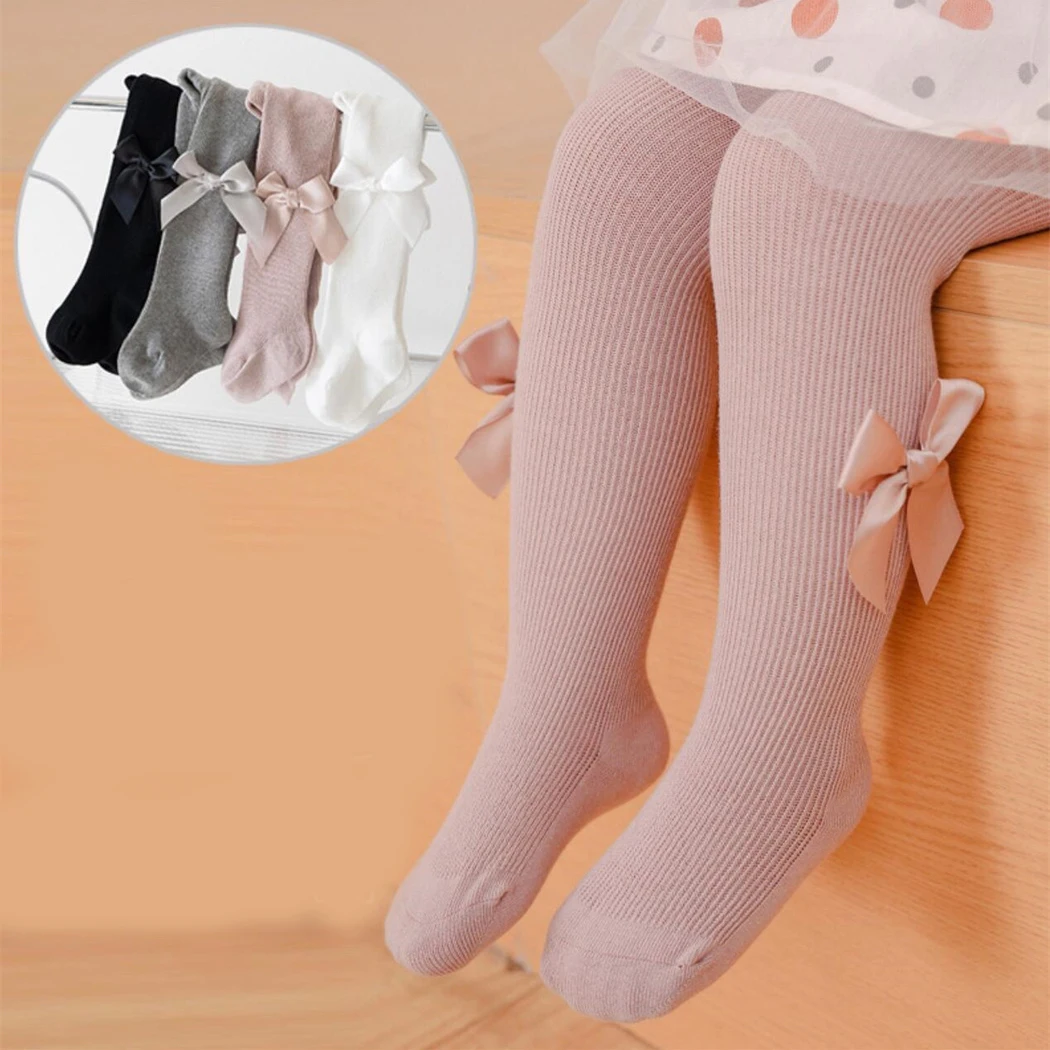 

Sweet Ribbon Bowknot Pantyhose for Toddler Girls Stocking Newborn Baby Tights Infant Kids Legging Children Socks for Girls 0-3y