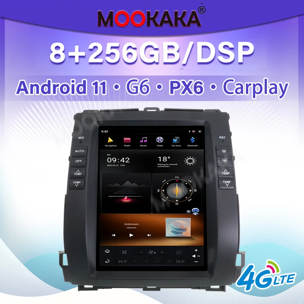 

For Toyota Prado 2002-2009 Android 11 Car Multimedid player Auto Radio GPS Navigation Audio Stereo