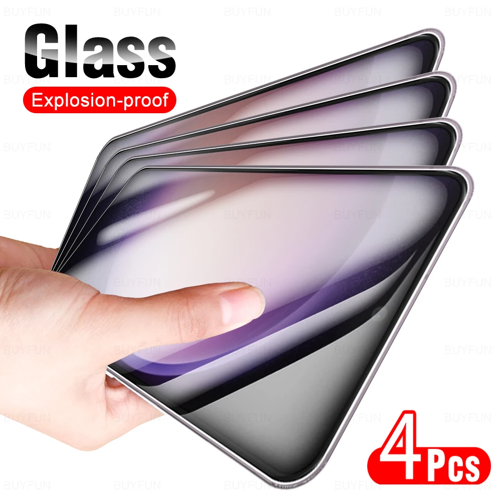 

4PCS For Samusng Galaxy S23 Plus Ultra S23Plus S23Ultra Full Cover Tempered Screen Glass Case Shield Guard Film Protective