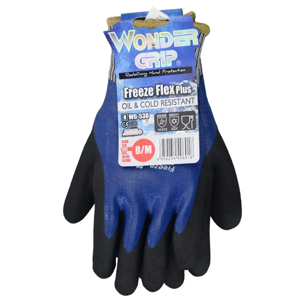 

WG-538 Cold Storage Glove Fully Oil Resistance Food Grade Contact Safety Glove Warm Water Proof Anti Work Gloves -30 degree