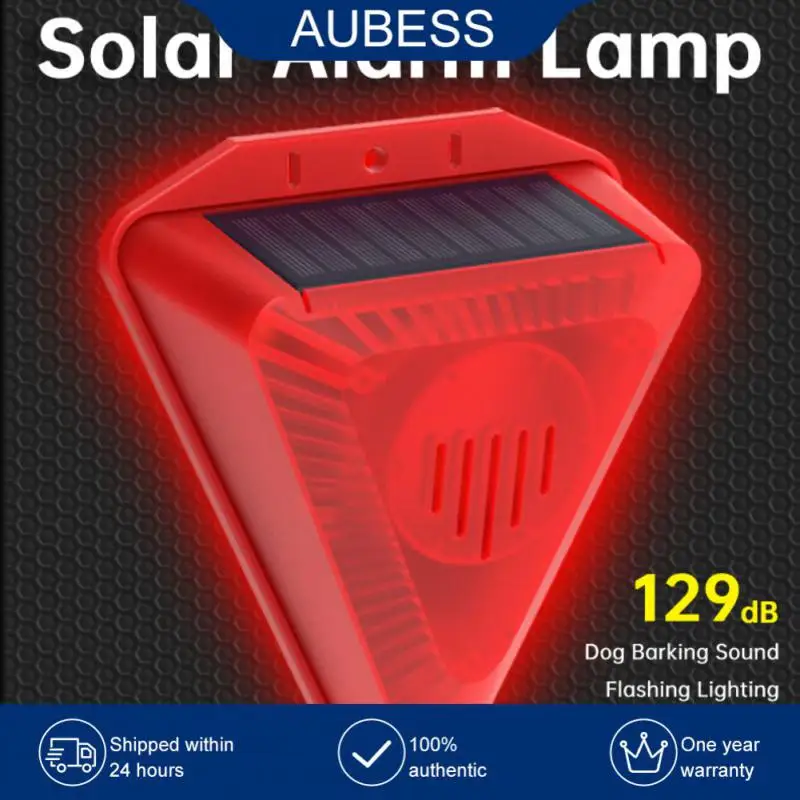 

Ensrgy Saving Animal Repellent Light Drive Away Wild Animals Ip65 Waterproof Alarm Siren Solar 6 Flashing Red Leds Home Security