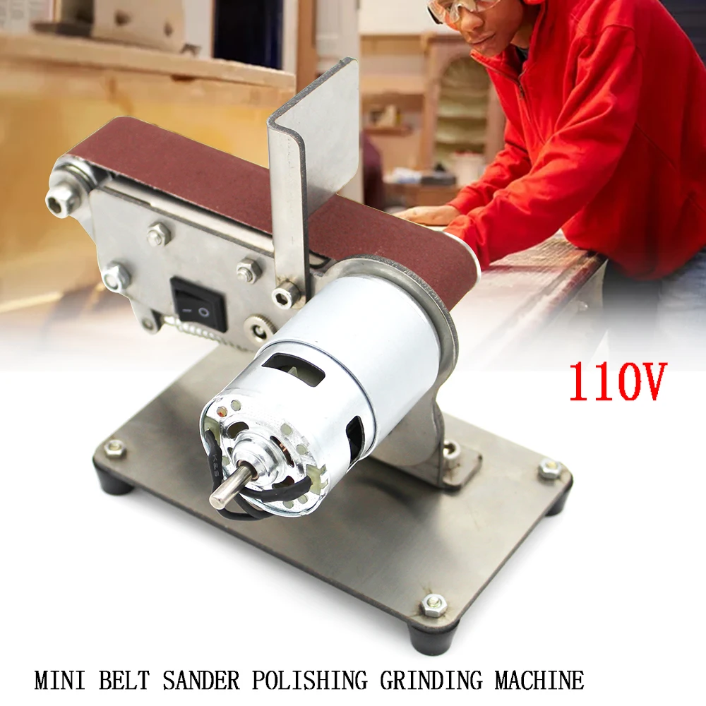 

Electric Mini Belt Sander Grinder Polisher Sharpener Polishing Diy Machine 300w
