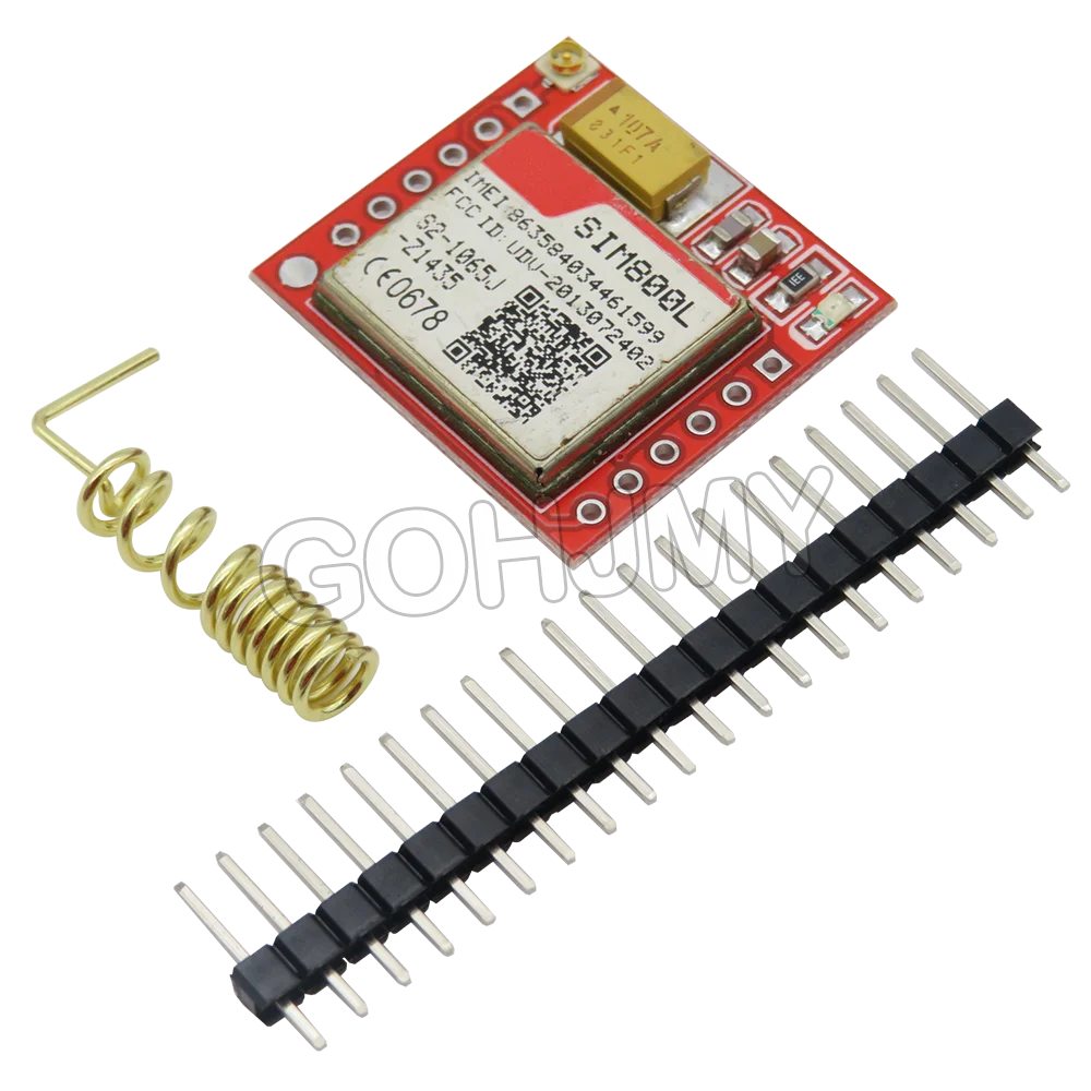 Фото SIM800L GPRS GSM модуль с антенной PCB Micro SIM плата Quad Band для Arduino красный/синий Sim800L с антенной №2