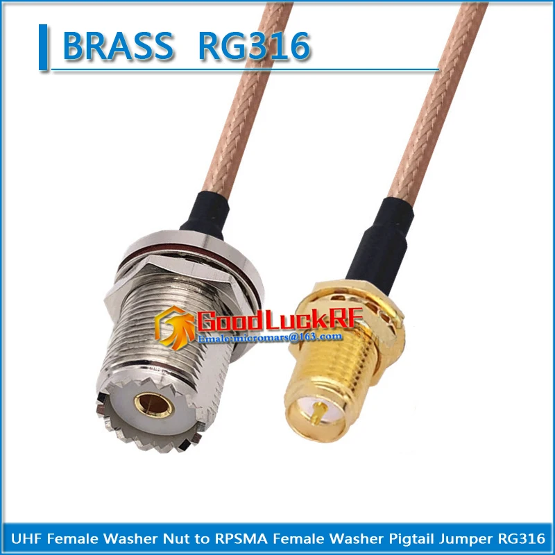 

PL259 SO239 UHF Female O-ring Bulkhead Mount Nut to RP-SMA RP SMA Female Washer nut Coaxial Pigtail Jumper RG316 extend Cable