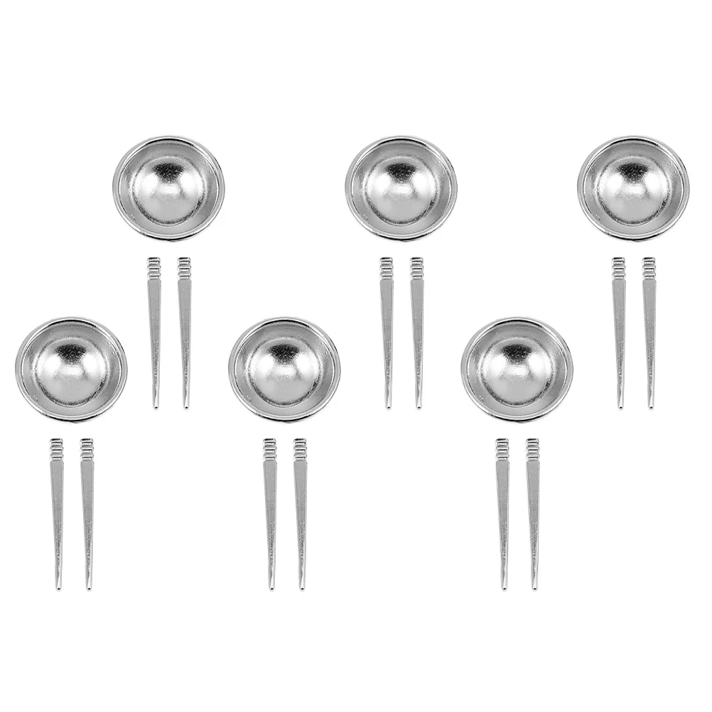 6 комплектов посуды модель игрушки миниатюрные аксессуары для украшения комнаты