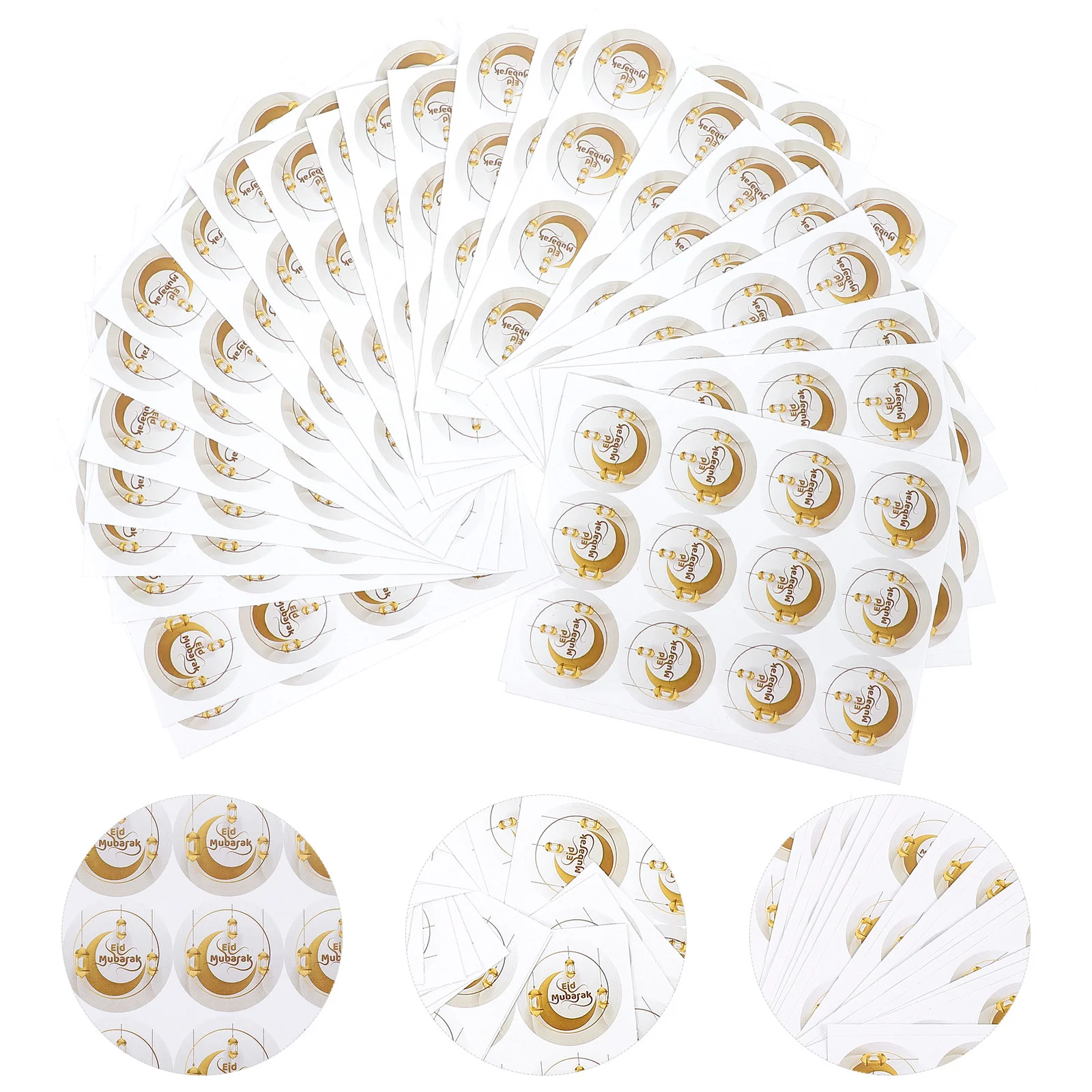 

1 Set 24pcs EID Mubarak Label Stickers Candy Bag Gift Sealing Stickers for Decor
