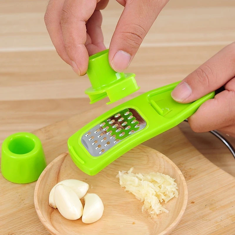 

Mashed Garlic Presses Crusher Peeler Stainless Steel For Home Kitchen CleanTools Creative Ginger Vegetables Fruits Cutter Press