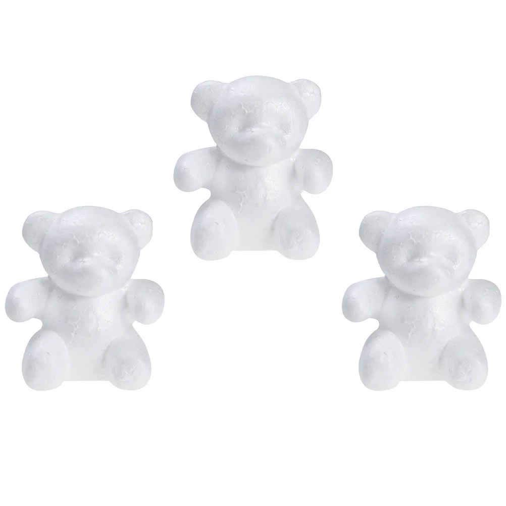 Белые DIY ремесленные шарики из пенопласта модель медведя цветочные украшения