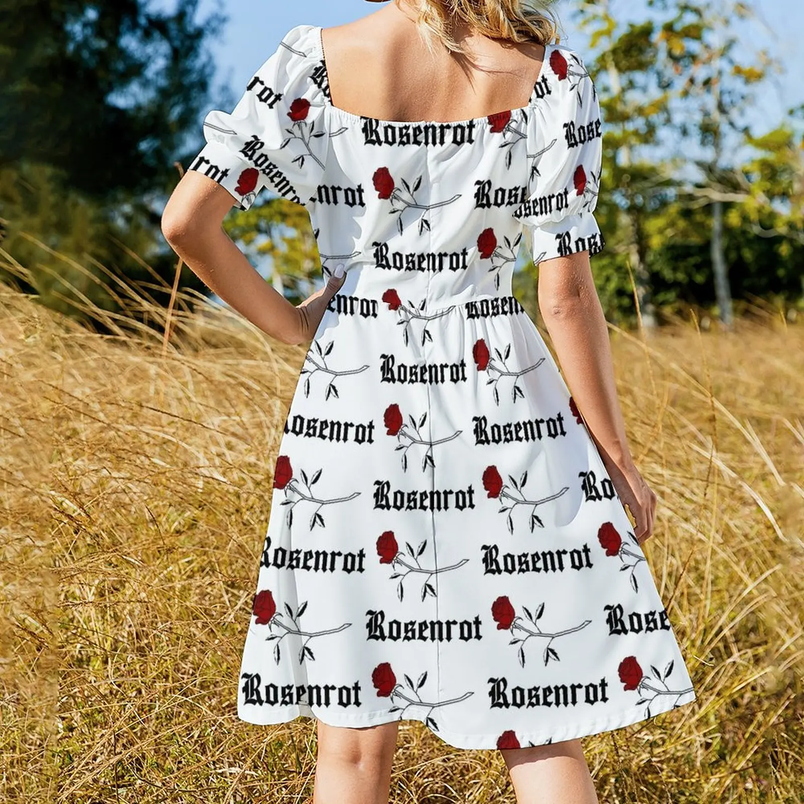 Rosenrot - черное платье с короткими рукавами летние платья элегантные женские