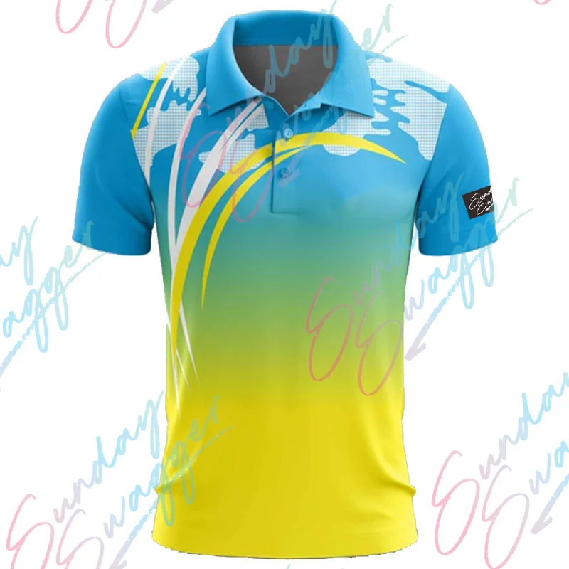 

Sunday Swagger Men Golf Shirts Fashion Polo Shirt Lapel High-end Summer Short Sleeves Sports Shirts Casual T-Shirt Quick Dry
