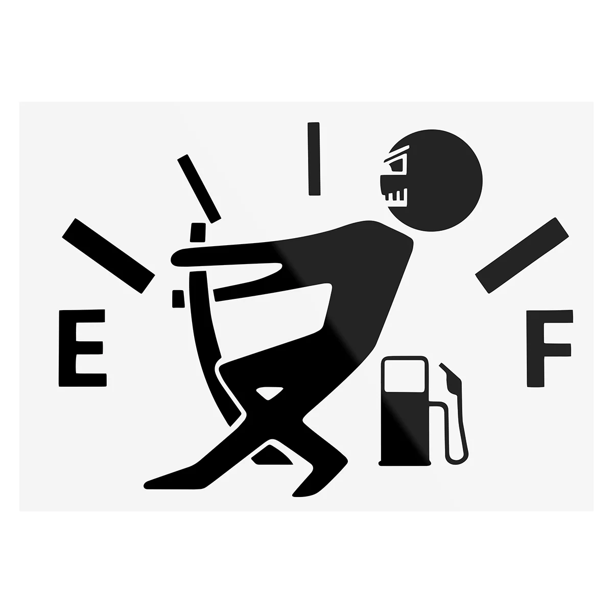 

1PC Funny Car Stickers, Car Fuel Tank Cap Stickers, High Gas Consumption Decal Fuel Gage Empty Stickers Car Reflective Decal