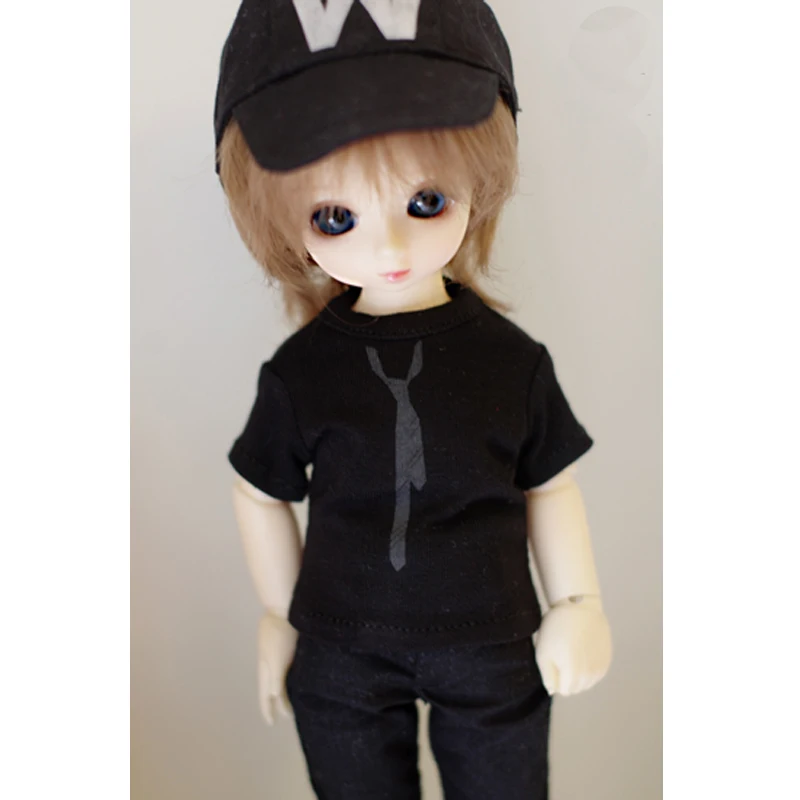 

[wamami] 766# Black &Print Tie T Shirt/Outfit For 1/4 MSD 1/3 SD DZ AOD BJD Dollfie