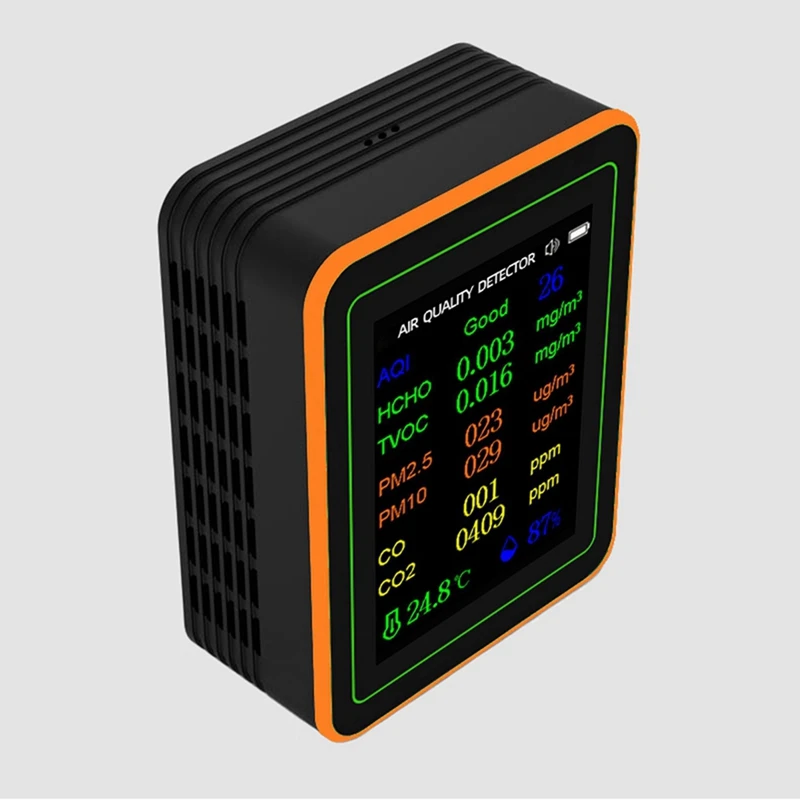 10 в 1 монитор качества воздуха AQI HCHO TVOC PM2.5 PM10 CO CO2 тестер температуры и влажности
