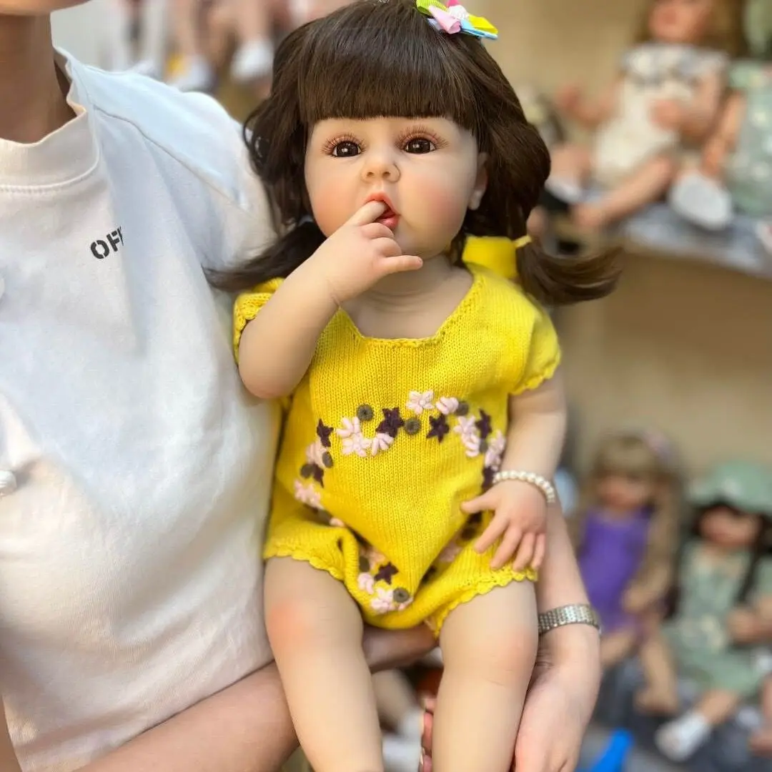 

Кукла реборн силиконовая, 55 см, водонепроницаемая, с ручной росписью