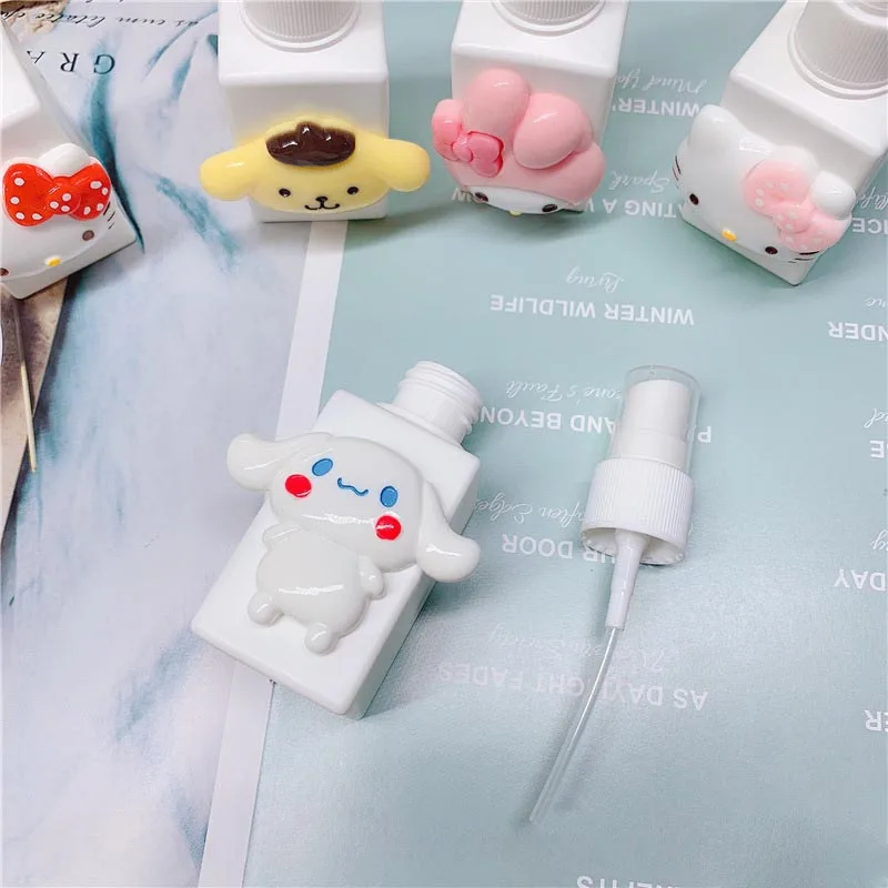 

Sanrio Kawaii аниме флакон для духов Kuromi Press Kitty бутылка лосьон розлив Мелодия Путешествия Портативная мультяшная игрушка девочка подарок