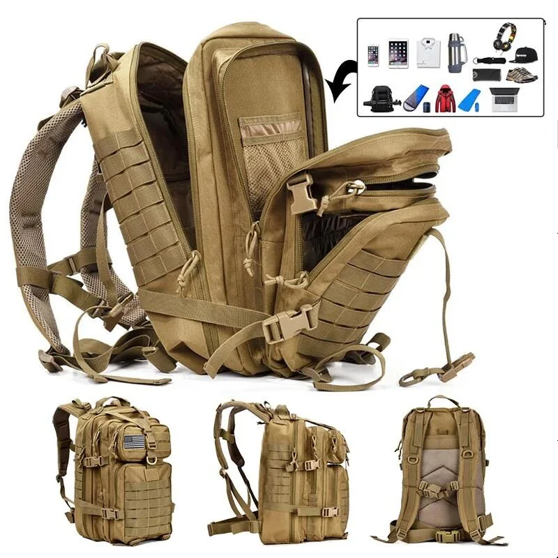 

50L 3D Outdoor Sport Army Military Tactical climbing mountaineering Backpack Camping Hiking Trekking Rucksack Travel outdoor Bag