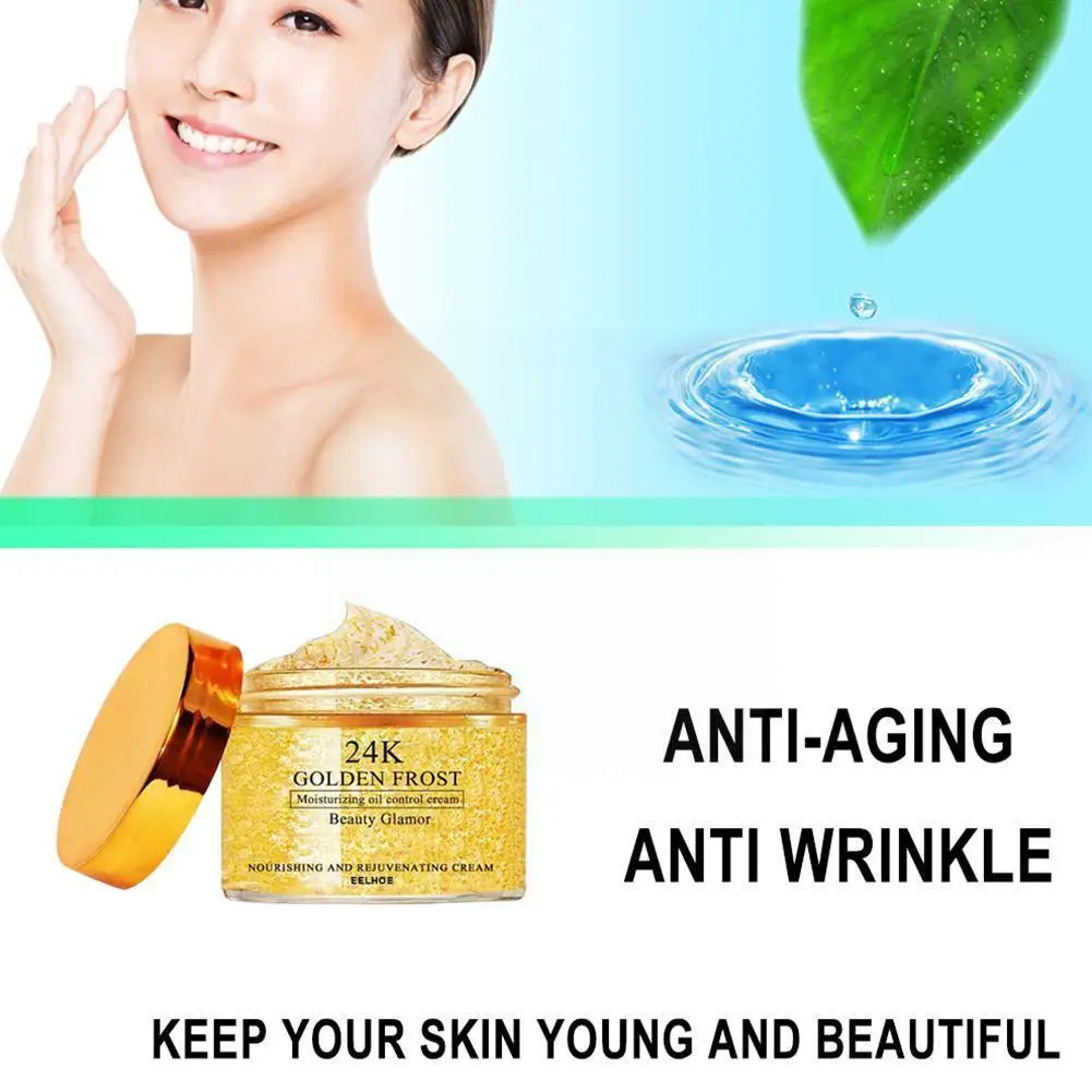 

20g 30g 50g Face Cream Collagen Anti 24k Gold Serum Cream Sleeping Anti-aging Whitening Cream Moisturizing K6l3