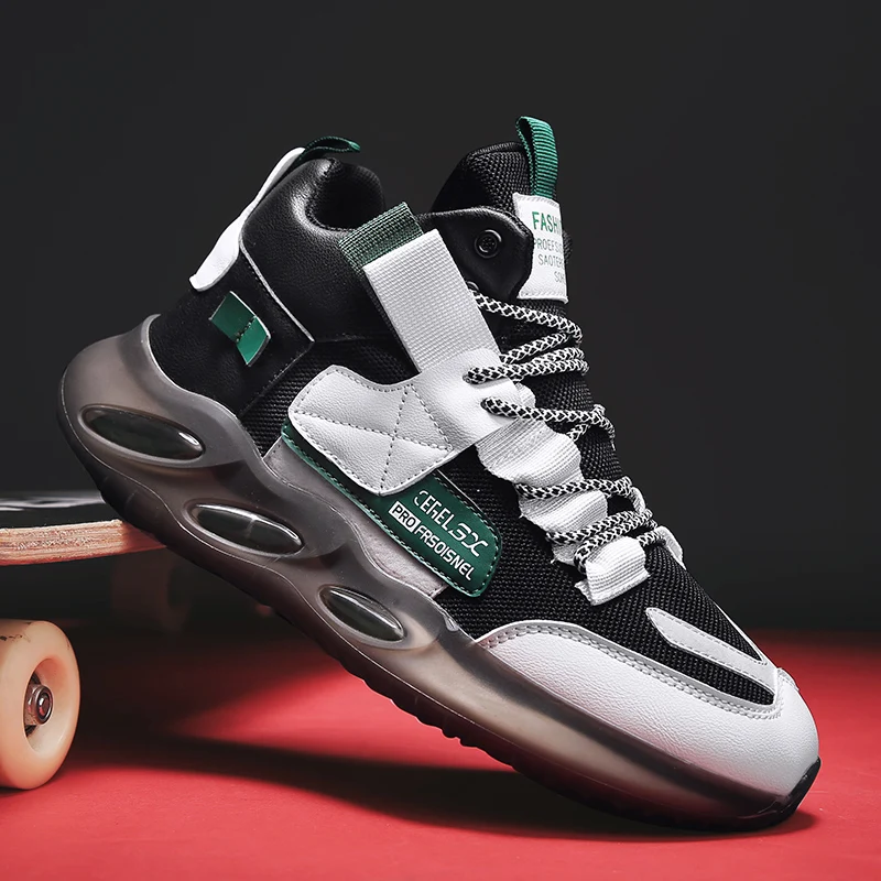 

Thick-soled Wear-resistant Non-slip Sports Shoes 2022 Summer New Mens Casual Shoes Fashion Comfortable Breathable High-top Shoes