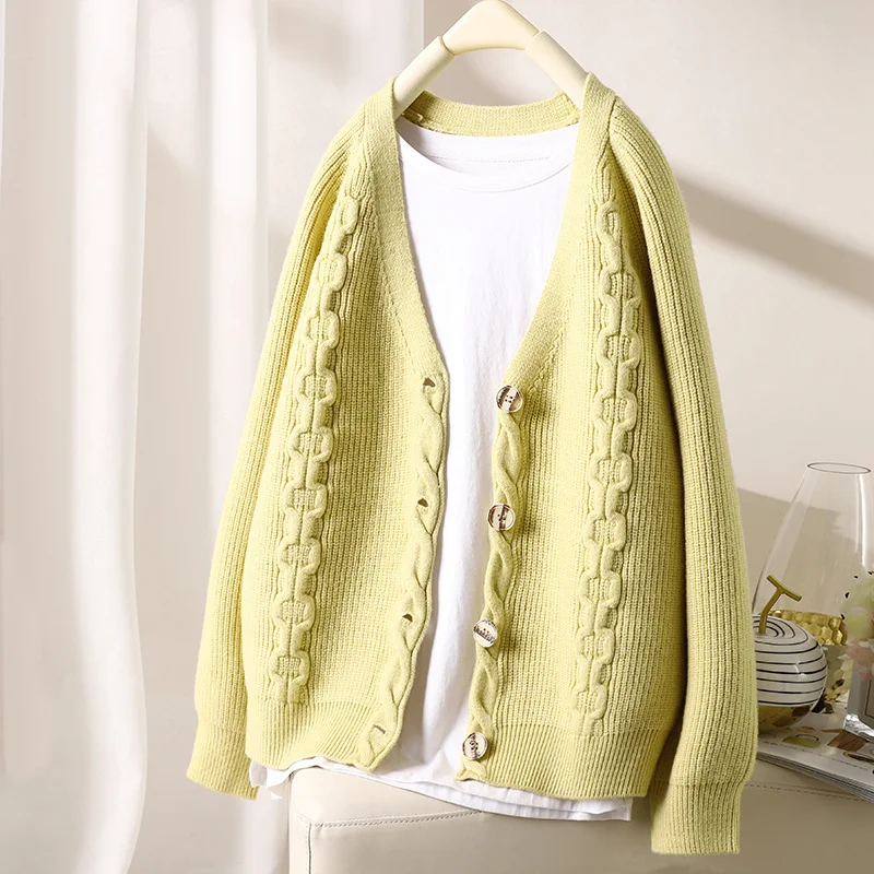 

Soxu осенний 3D вязаный узор Простой однотонный Универсальный с пряжкой с длинным рукавом вязаный кардиган свитер пальто