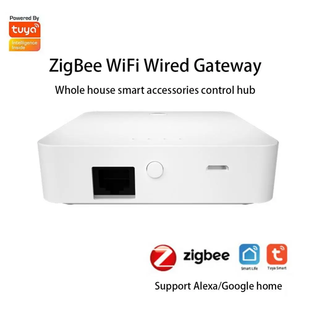 

Tuya Multi-mode Gateway Smart Home Zigbee Wired Gateway Bluetooth-compatible+WiFi Multi-protocol Communication Gateway