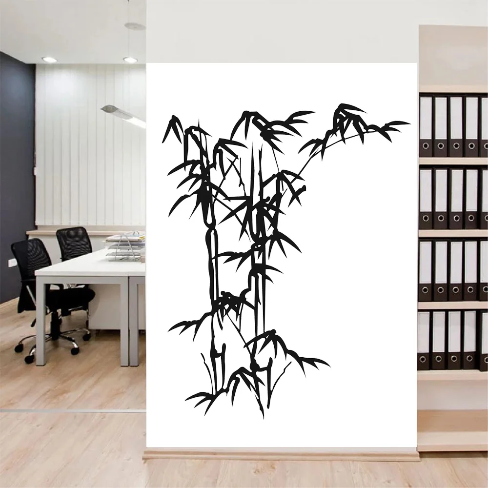 Бамбуковый Настенный декор, домашнее украшение, настенная бумага и искусство, виниловая Съемная наклейка, размер 150x120 см