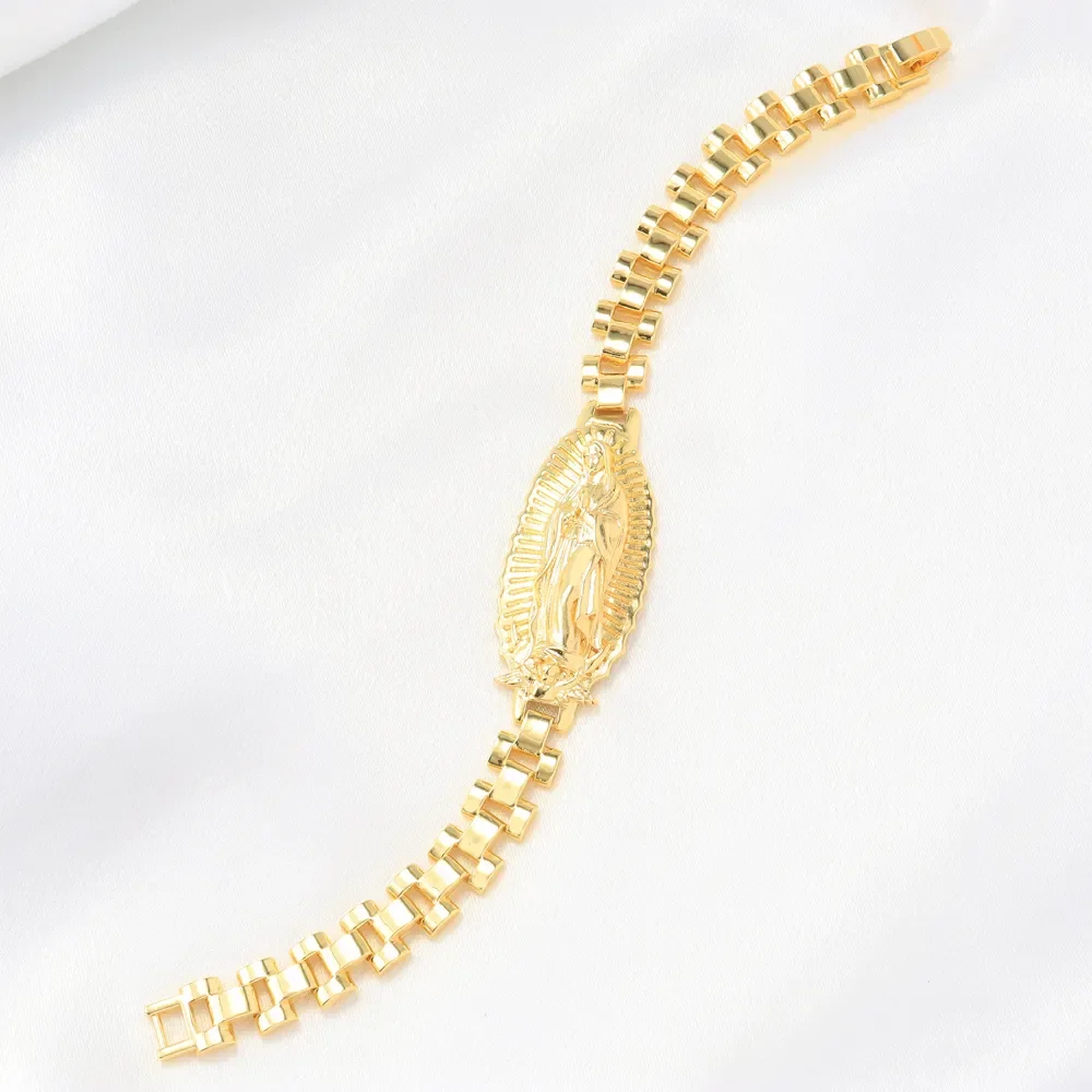 Лидер продаж латунный золотистый ламинированный браслет-цепочка 3 тона для