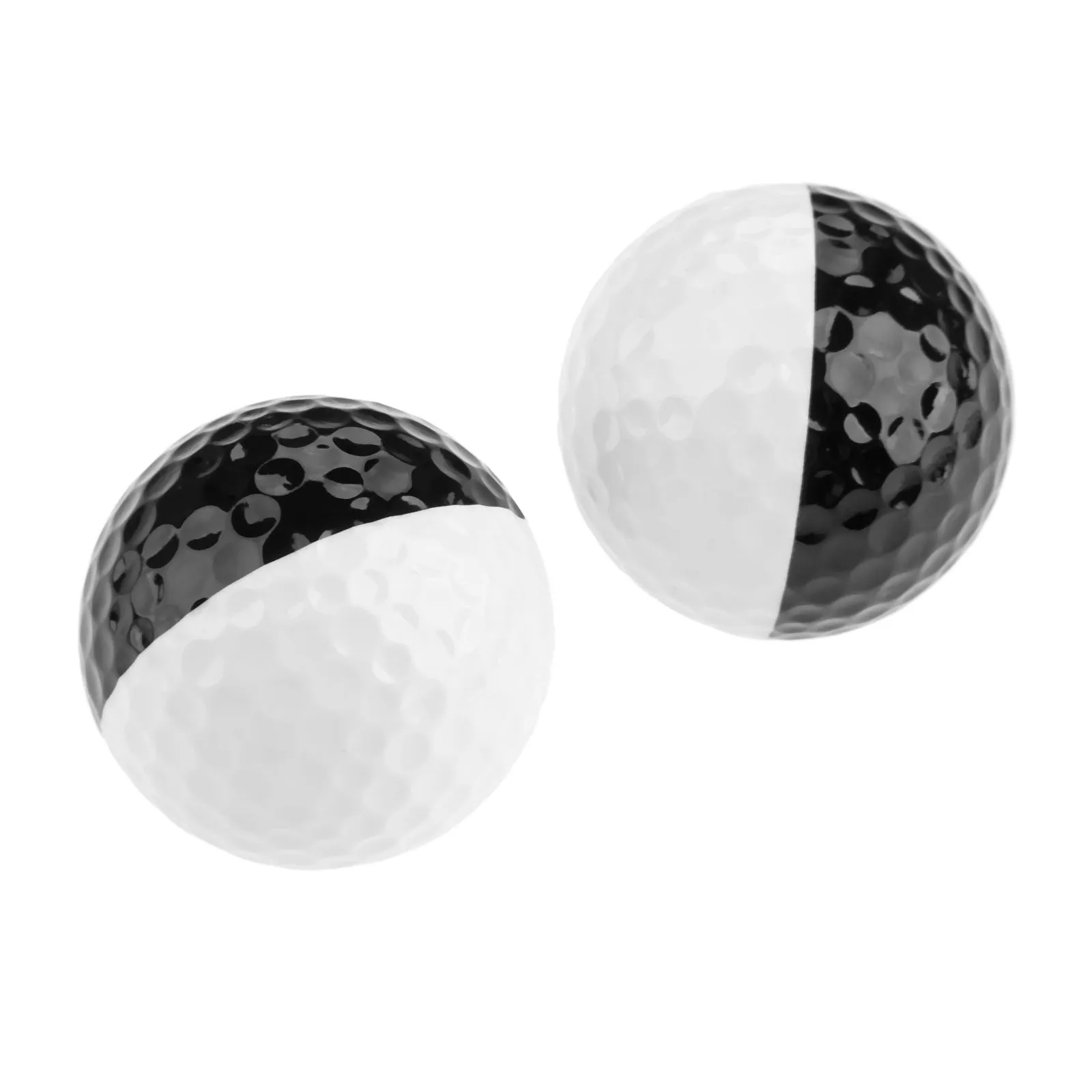 

SURIEEN 1pc Durable Two-color Ball Golf Balls 42.7mm Synthetic Rubber Golf Training Balls Sports Black+White Golf Practice Balls