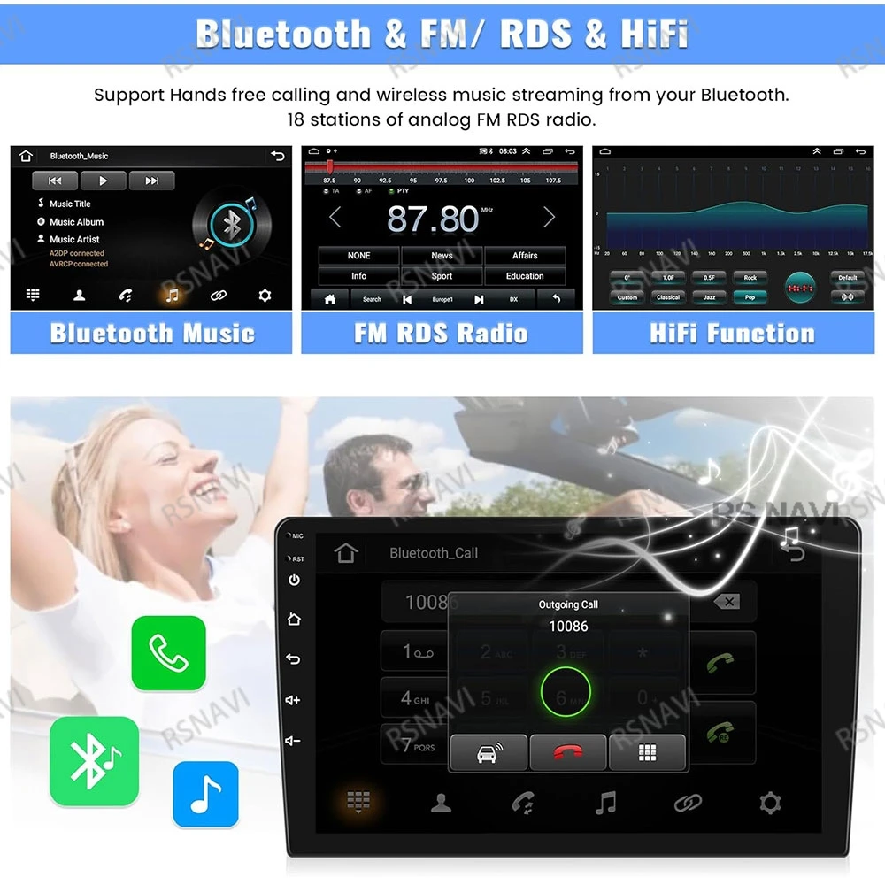 Фото Автомобильное радио Android 15 для Ford Ecosport 2013 2014 2015 2016 2017 4G LTE DVD мультимедийное стерео головное устройство GPS Qualcomm авторадио BT №4