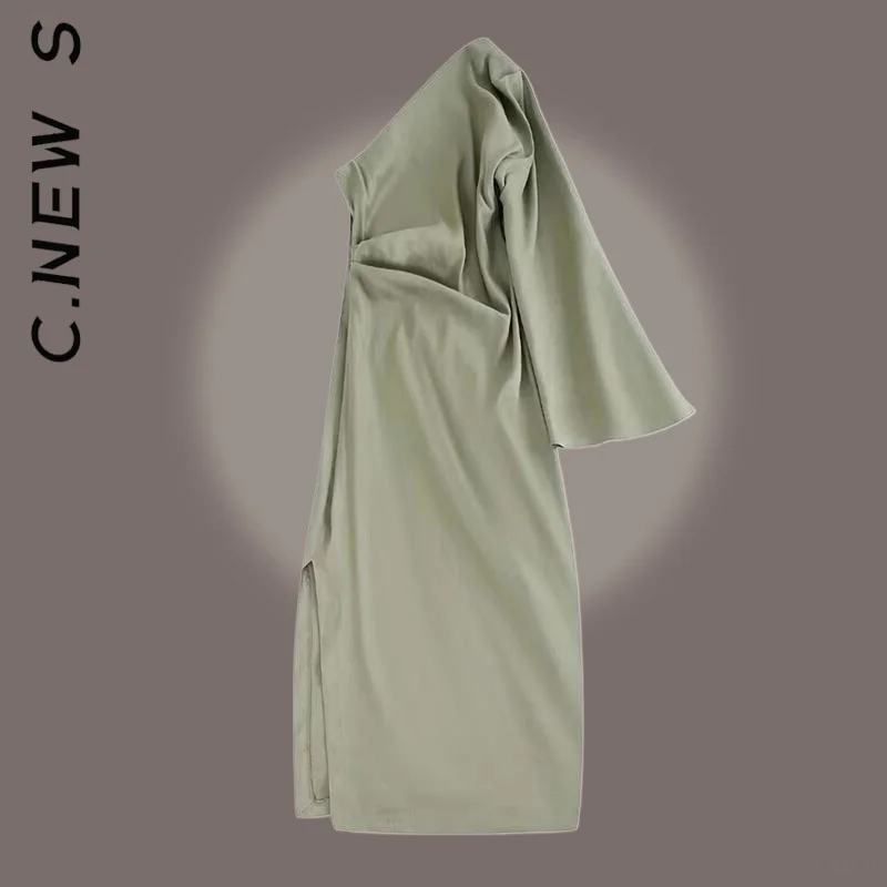 C. Новое сексуальное длинное платье с длинным рукавом модное для отдыха дешевое