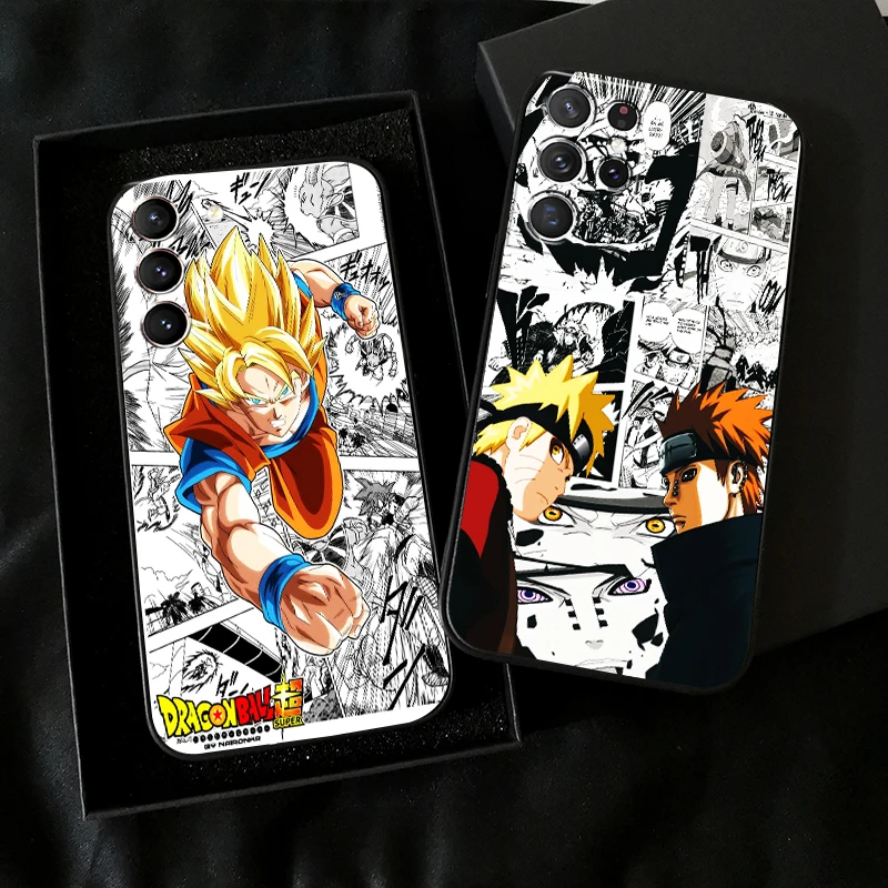 

One Piece Dragon Ball Naruto For Samsung Galaxy S22 S21 S20 Plus Ultra 5G For Samsung S21 S20 FE Phone Case Funda TPU Back