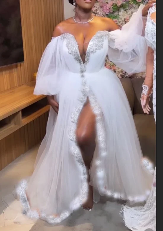 

The extra money for the customized robe,shinny silver beading and corset back