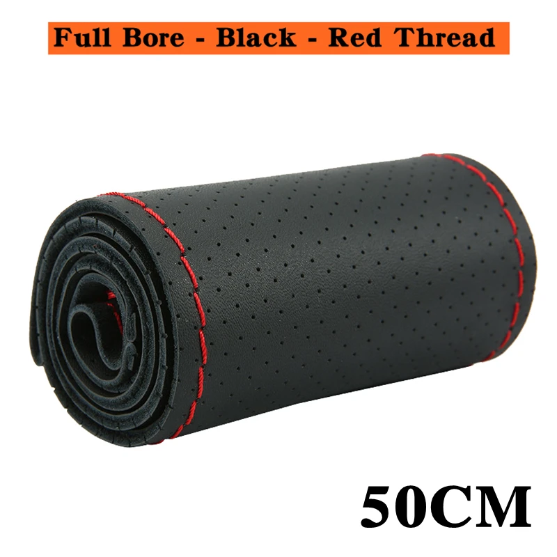 

Очень большой плетеный чехол на руль автомобиля «сделай сам», 42 см, 45 см, 47 см, 50 см, кожа из микрофибры, мягкие нескользящие аксессуары для салона автомобиля