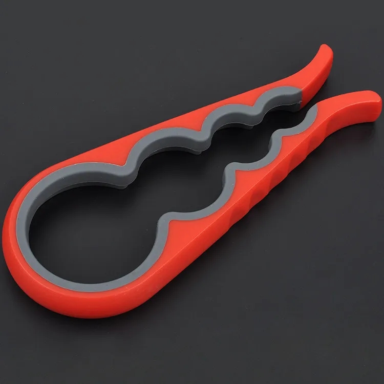 

1Pcs Creative Multifunctional Four-in-one Silicone Bottle Opener Household Safety Can Opener Non-slip Screw Capper