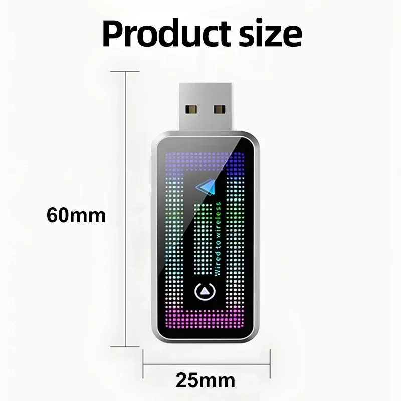 Беспроводной адаптер Carplay Android Auto Wireless Smart Dongle 2in1 для BMW Benz Audi Kia Hyundai VW Mazda Volkswagen MG